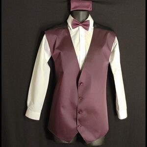 MEN'S LARR BRIO 3 PIECE FORMAL VEST & TIE SET 5XL